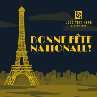 Bonne Fête Nationale Linkedin Post Design