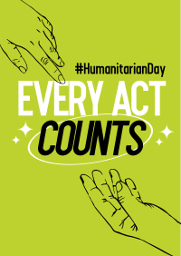 Handdrawn Humanitarian Day Poster