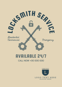 Vintage Locksmith Poster