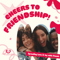 Abstract Friendship Greeting Instagram Post Design