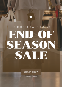 End of Season Shopping Poster