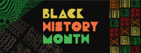 Patterned Black History Facebook Cover