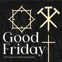 Minimalist Good Friday Greeting  Linkedin Post Image Preview