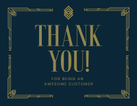 Geometric Deco Thank You Card Image Preview