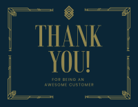 Geometric Deco Thank You Card Design