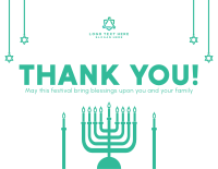 Hanukkah Festival  Thank You Card