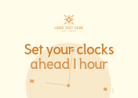 Daylight Saving Reminder Postcard