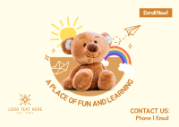 Daycare Center Teddy Bear Postcard