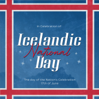 Textured Icelandic National Day Instagram Post Image Preview