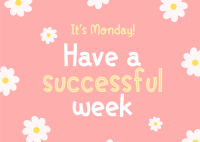 Success Starts on Mondays Postcard