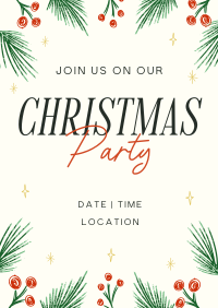 Artsy Christmas Party Poster