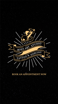 Tattoo Studio Badge Facebook Story