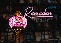 Ramadan Stained Lamp Postcard