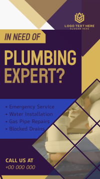 Diamond Plumbing Expert Instagram Reel Image Preview