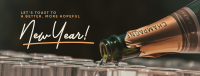 New Year Bubbly Toast Facebook Cover Design