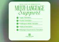 Modern Minimalist Translation Services Postcard