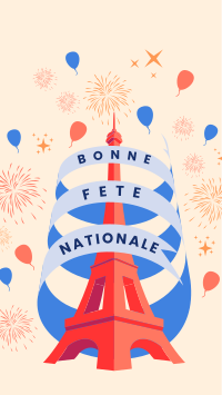 Bastille Day Celebration Facebook Story