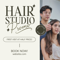 Hair Studio Promo Instagram Post Design