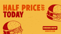 Retro Grilled Burger Facebook Event Cover