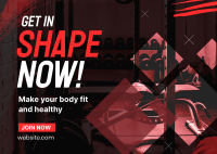 Get In Shape Postcard