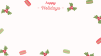 Cute Homemade Christmas Pastries Zoom Background