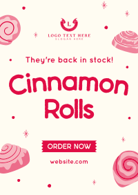 Quirky Cinnamon Rolls Poster