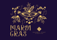 Mardi Gras Glamour Postcard Image Preview