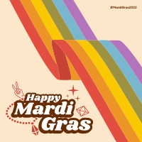 Retro Mardi Gras Instagram Post Image Preview