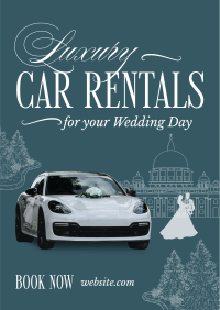 Luxury Wedding Car Rental Flyer