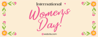 Women's Day Floral Corners Facebook Cover