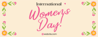 Women's Day Floral Corners Facebook Cover Image Preview