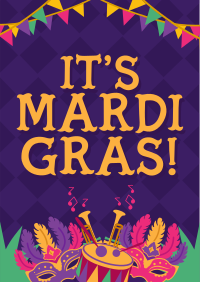 Rustic Mardi Gras Poster