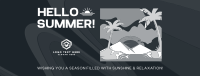 Minimalist Summer Greeting Facebook Cover Image Preview