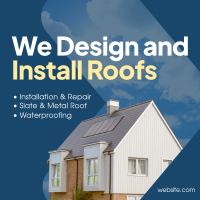 Install Roofing Needs Instagram Post Design