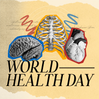 Vintage World Health Day Linkedin Post