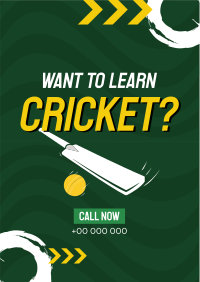 Time to Learn Cricket Flyer