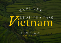 Vietnam Travel Tours Postcard