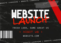 Urban Grunge Website Launch Postcard Design