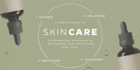 Minimalist Skin Care Routine Twitter Post Design