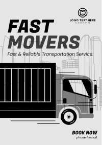 Long Truck Movers Flyer