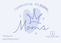 Super Moms Greeting Postcard