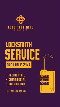 Locksmith Services Instagram Story