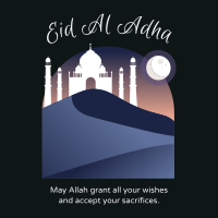 Eid Desert Mosque Linkedin Post Design