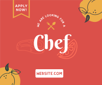 Restaurant Chef Recruitment Facebook Post