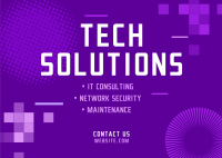 Pixel Tech Solutions Postcard Design