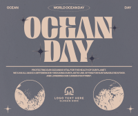 Retro Ocean Day Facebook Post