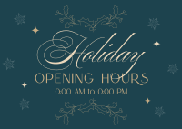 Elegant Holiday Opening Postcard