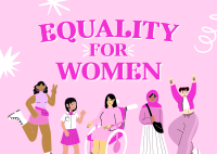 Pink Equality Postcard Design