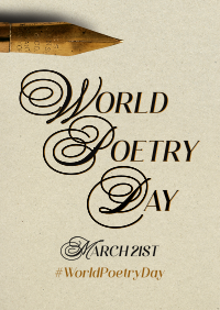 World Poetry Day Pen Flyer Image Preview