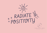 Radiate Positivity Postcard